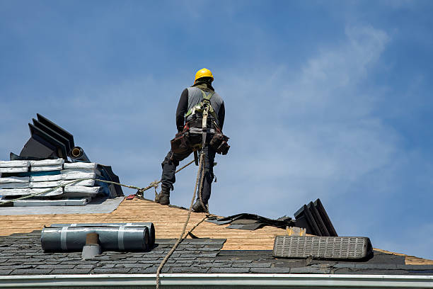 Professional Roofing technician working in Ina, IL